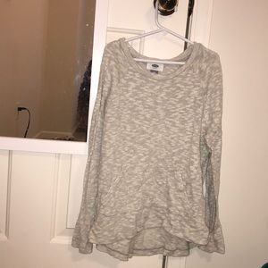 grey old navy sweater with pocket